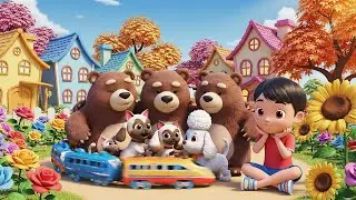 Three Little Toy Bears Hug Hug Hug | Nursery Rhymes for Kids & Baby Songs