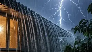 Stormy Rain on Metal Roof 🌧️ Sleep Instantly with Deep Thunder Ambience #47