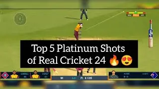 Top 5 Platinum Shots of Real Cricket 24 🔥😍| Cricket videos| Platinum Shots | Rohit Sharma 