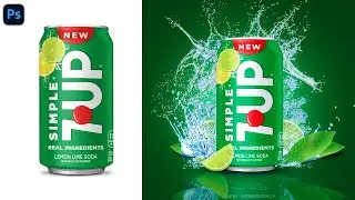 7up advertising poster design||Product manipulation in Photoshop