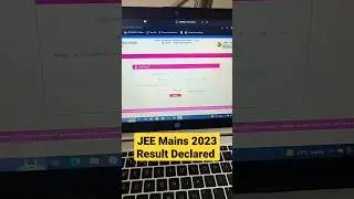 JEE Main 2023 Result Declared | Official NTA Notification #shorts