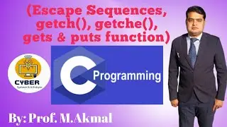 C / C++ (@ INPUT & OUTPUT FUNCTIONS) (@Programming Of Esc, getch(), getche(), gets & puts functions)