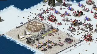 Red Alert 2 -- Arctic Assault --  brutlal AI -- russia battle fortress prism tank