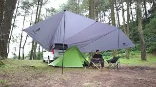 GEERTOP Car Awning - 20m² Shade, Adjustable Poles, Quick Setup​