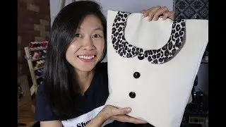 How to Make a Tote Bag With an Outside Pocket and Collar and Some Buttons