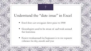 Example 7 - The Date Issue in Excel