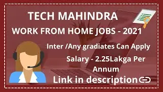 #techmahindraworkfromhomejobs #wotkfromhomejobseekers Tech mahindra work from home jobs2021/jobs2021