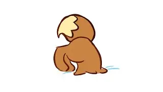 Eevee jumps into snow