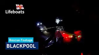Blackpool RNLI night time rescue