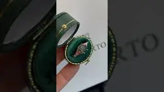 Round Genuine Moss Agate Engagement Ring.