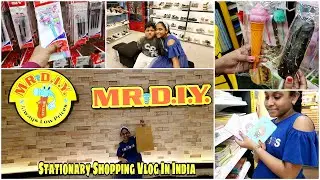 Starlett First Stationery Shopping Vlog In India 🤩 Mr DIY Stationery Store Tour Bhopal 🌈🛒🛍️