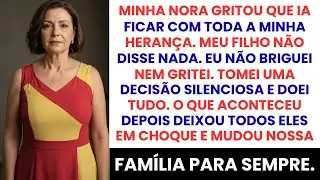 Minha Nora Gritou que Ia Pegar Minha Herança — Então Eu Doei Tudo, e Depois…