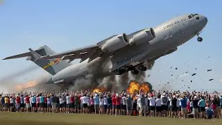 Venezuela Panic! Female US Air Force C-17 Pilot Makes Emergency Takeoff at High Speed