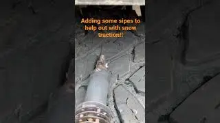 Tire siping by hand!