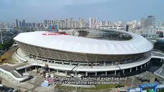 PTFE Membrane Stadium Sports Center Roof #membrane #construction #lightweight #design #architecture