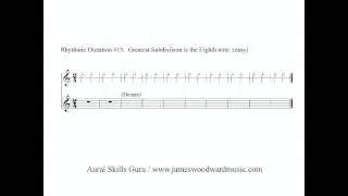 Rhythmic Dictation #15 - Greatest Subdivision is the Eighth Note (easy)
