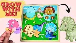 Triceratops Life Cycle for Kids | Dino Puzzle Learning Fun