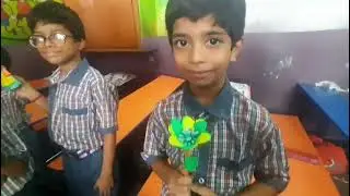 Paper craft by 2nd class kids@wisdom school Railpet guntur 