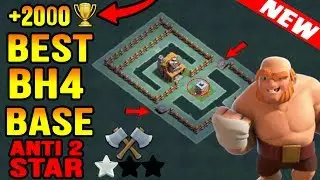 Best Builder Hall 4(BH4) Base Anti 2 Star Base Layout TESTED | Clash of Clans New Update 2017