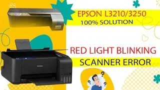 How To Solve Epson L3250/3210 Printer Scanner Error !! Red Light Blinking !! 100% Solution !! Hindi