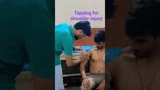 Tapping for shoulder injury #physiotherapy #pain #shoulderpain #injury #aligarh