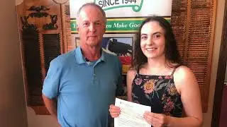 Sloan Stark earns a $1000 scholarship from the Kitchener Sports Association