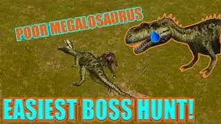 EASIEST BOSS HUNT?! / MELEE ONLY CHALLENGE! JURASSIC SURVIVAL!