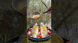 Рыба и пита в печи из натурального камня 🐟