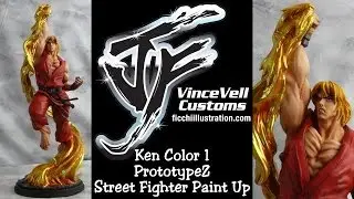 PrototypeZ Color 1 Ken Street Fighter Kit Statue Paint up