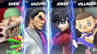 Super Smash Bros Ultimate Sheik Green Sudden Matches + Villager (Color 6) Loses