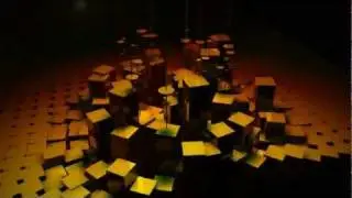Field of cubes Cinema 4D animation HD