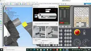 swansoft CNC simulation simple program  on turning face ing operation