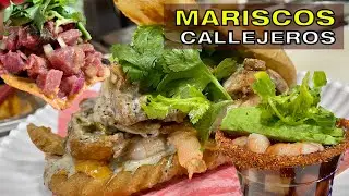 C&oacute;ctel de Mariscos, Empanadas y Tostadas de At&uacute;n en la calle por menos de $100 pesos
