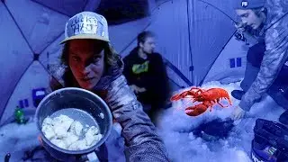 Catch n Cook Poor Man&rsquo;s Lobster on Frozen Lake