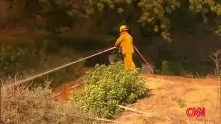 Skirball Fire in the Bel Air area of Los Angeles County, CA