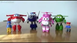 Super Wings Big Transform-a-Bots Toys Unboxing Jett Dizzy Mira Paul