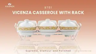 VICENZA CASSEROLE WITH RACK CAMELIA ~  B751