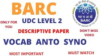 VOCABULARY ( BARC UDC DESCRIPTIVE PAPER - 2 )