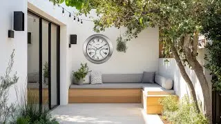 Polished Silver 24-inch Outdoor Wall Clock &ndash; Bright, Bold, and Functional