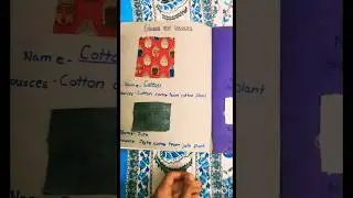 science project work/cloth fabric school project|class 8|#easy #diy
