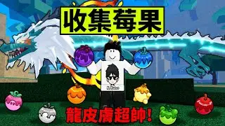 Blox Fruits 海賊王【快速收集莓果！】解鎖東西方龍全部皮膚 龍的武裝色！😆免費皮膚就是帥！😂快速撿漿果教學【Roblox 機械方塊】