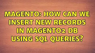 Magento: How can we insert new records in magento2 db using sql queries?