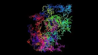 Multi color Line Scramble - Python Turtle (Art)