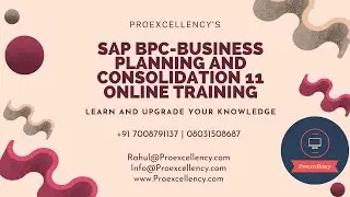 SAP BPC 11 Online Training | SAP BPC-Business Planning and Consolidation 11 Training from Beginning