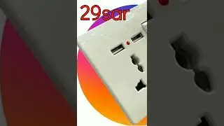 Universal Wall Socket with Dual 5V 2A Usb Port - White #home #interiordesign #panasonic #electrical
