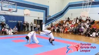 Toronto Karate Kids League. Capoeira Camara Demonstration.  Instructor Saci and Cigana.