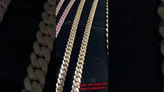14K Gold Miami Cuban Link VS 14K Gold over Silver. Do they look the same?