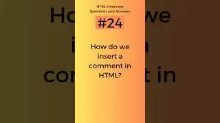 How to insert comment in HTML | HTML Interview Questions and Answers Part - 24 #shorts #tranding