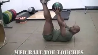 Med Ball Toe Touches