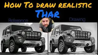 How To Draw Realistic Thar Drawing. @sharmaart79